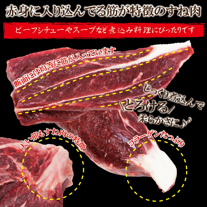 オーストラリア・アメリカ産牛すね肉1kg冷凍煮込み用【牛肉】【スネ肉】【チマキ】【ハバキ】【カレー】【国産牛肉にも負けない】