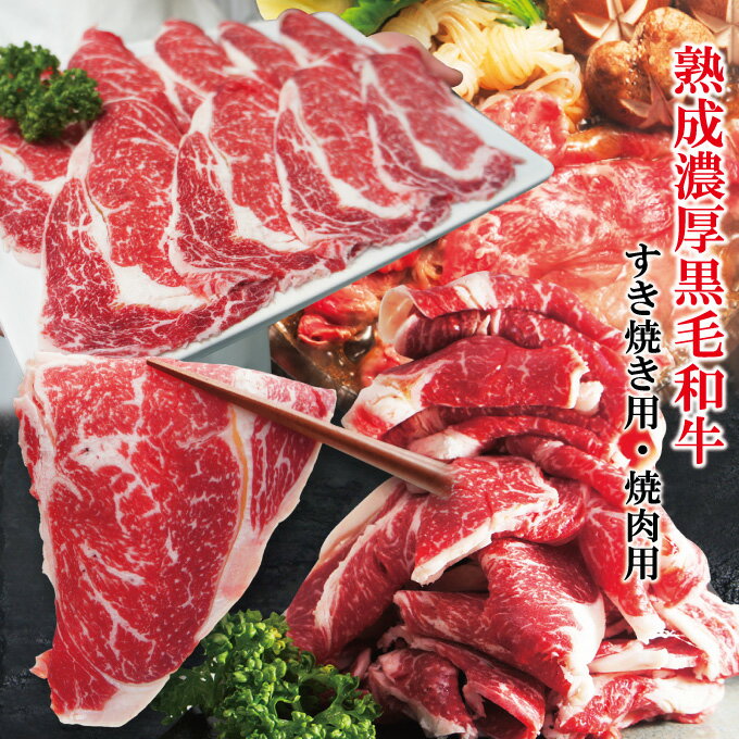 ご自宅用で 熟成濃厚黒毛和牛すき焼き・焼肉カルビ用選べるたっぷり500g【赤身】【国産牛】【霜降り】【リブロース】