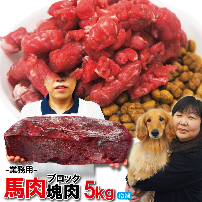 塊肉5kg端切れ馬肉 業務用　冷凍ブ