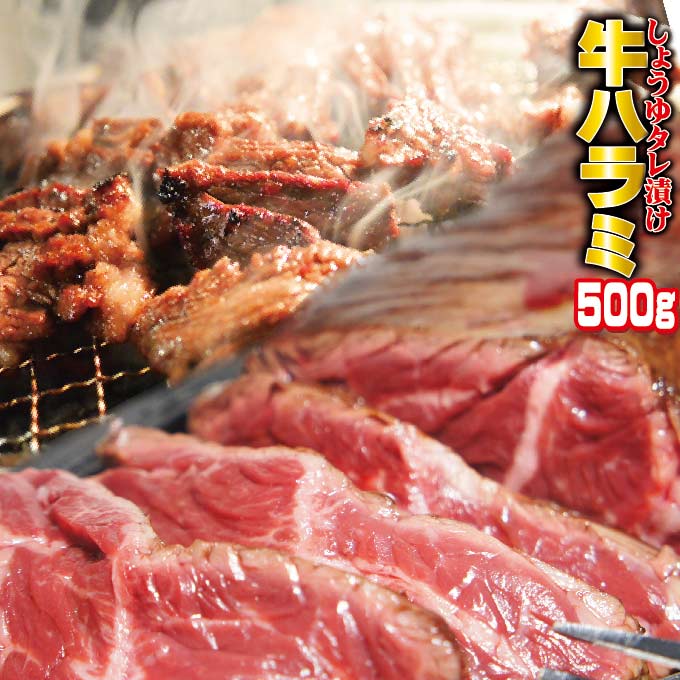 味付牛ハラミ 500g お試し用　冷凍品（500g×1袋)　サガリ【バーベキュー BBQ】【焼肉】【ホルモン】05P03Sep16