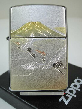ジッポーライター: Zippo 電鋳板 【 鶴 富士 】 200FB デンチュウバン ▲ 富士山 ▲ // つる ふじ // ツル フジサン フジ山 ★綺麗!!★ 【あす楽対応】 【楽ギフ_包装】 【父の日】 【母の日】 【ジッポ】 【ジッポー】 【ライター】 【ダルマヤ】 送料無料 送料込