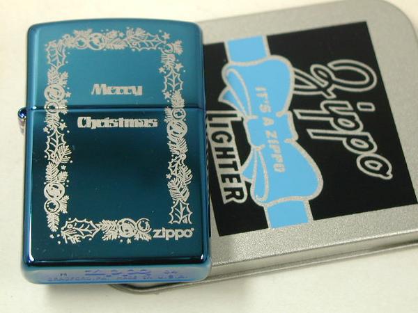 ジッポーライター: 《絶版》 2004年製 Zippo Christmas // メリークリスマス // サファイヤ レーザー彫刻 ★ クリスマス ★ #204...