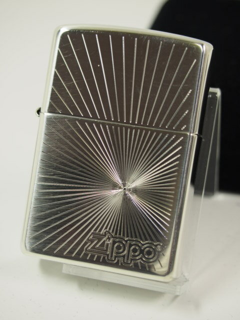 ジッポーライター: Zippo スターリングシルバー #15 ラディエーション ロゴ //細密彫刻// 純銀無垢 USA加工 純正 #15-181611 ライン...
