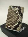 ジッポーライター: Zippo 革巻き パイソン // 本蛇革巻き // 本皮革 ★ヘビ★ 蛇 へび ☆ゴージャス!!☆ 【楽ギフ_包装】 【母の日】 【父の日...