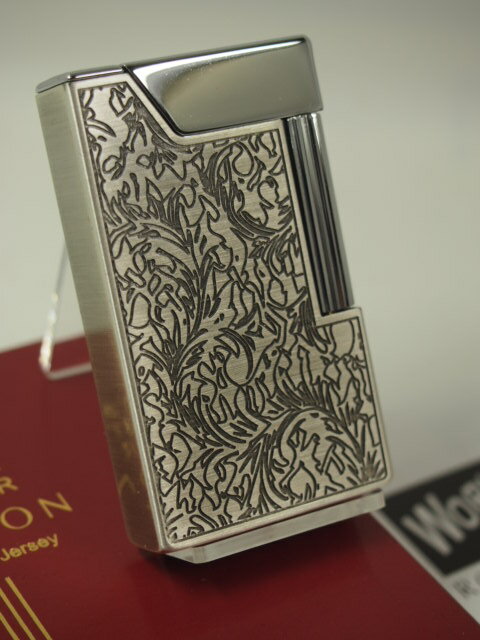 ロンソンライター： RONSON ロンソン ワーク Work26 『フリントオイルライター』 R26-1022 Flint Oil Lighter シルバー 唐草 『両面加工』 ★お洒落★ 送料無料 【あす楽対応】 【楽ギフ_包装】 父の日 母の日 ロンソン フリント 【オイル】 【ライター】 【ダルマヤ】