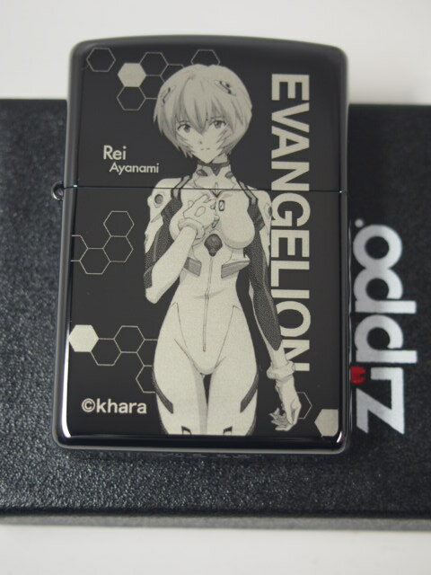 チタン・Zippo ジッポーライター： 限定 Zippo エヴァンゲリヲン　新劇場版 Rei レイ EVANGELION 【 綾波レイ 】 ブラックチタン レーザー彫刻 アニメ エヴァンゲリオン ★キュート!!★ 【楽ギフ_包装】 【ジッポ】 【ジッポー】 【ライター】 【ダルマヤ】