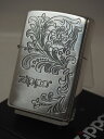 楽天Zippo Shop DARUMAYA：ダルマヤジッポーライター： Zippo クラシック SW 唐草 アラベスク ベネチアン //両面加工// 花 フラワー 花束 ロゴ エッチング 【1】 アンティーク シルバー レギュラー ■お洒落■ 【あす楽対応】 【楽ギフ_包装】 ジッポ ジッポー 【ライター】 【ダルマヤ】 人気商品 送料無料