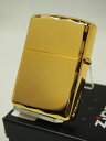 ジッポーライター: Zippo アーマー Armor // シャインレイ カット // ゴールド GD 《両面加工》 エッジ リューター 彫刻 インナーもゴール...