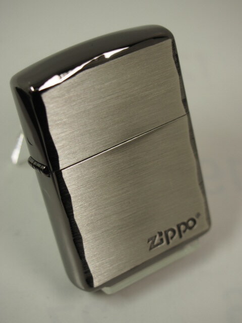 ジッポーライター: Zippo アーマー Armor // シンプル ロゴ // シャインレイカット SBN シルバー&ブラックニッケル コンビ エッジ リュー...