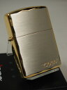ジッポーライター: Zippo アーマー Armor // シンプル ロゴ // シャインレイカット SG シルバー&ゴールド エッジ リューター 彫刻 ☆ゴー...