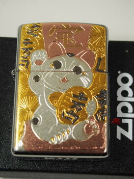 ジッポーライター： Zippo 電鋳板 【 招き猫 】 ネコ 200FB デンチュウバン まねきねこ 縁起物 ねこ ★カワイイ!!★ 【あす楽対応】 【楽ギフ_包装】 【父の日】 【母の日】 【ジッポ】 【ジッポー】 【ライター】 【ダルマヤ】