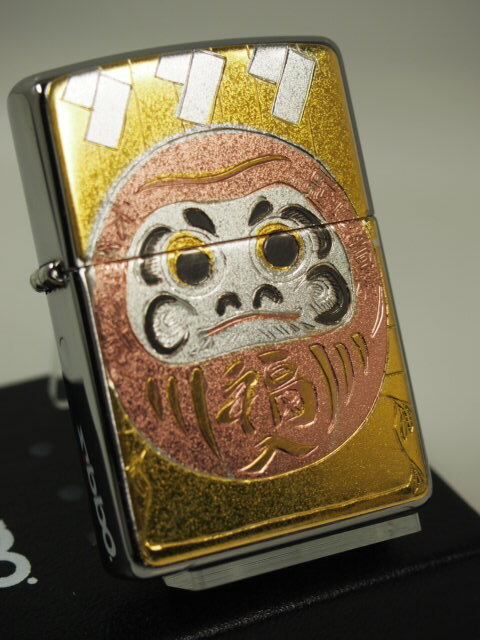 ジッポーライター: Zippo 電鋳板 【 ダルマ 】 だるま 200FB デンチュウバン 縁起物 だるまさん ★カワイイ!!★ 【楽ギフ_包装】 【父の日】 ...