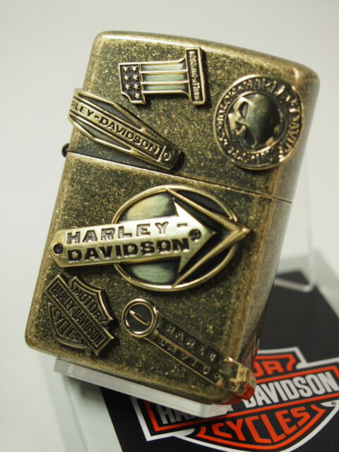 ハーレーダビットソンジッポ ジッポーライター： Zippo 【限定】 ハーレー //Harley Davidson// メイク メタル HDP-64 真鍮燻し ブラス バレル JP 日本限定製造モデル 両面加工 エッチング 彫刻 ◆豪華◆ 送料無料 【楽ギフ_包装】 【父の日】 ジッポ ジッポー ライター 【ダルマヤ】