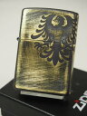 ジッポーライター:絶版 Zippo PHOENIX フェニックス 2面連続加工 不死鳥 ブラス ユーズド加工 ☆アンティーク☆ 真鍮 ゴールド 2UDB-CRP...
