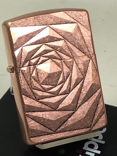 ジッポーライター: Zippo アーマー ローズ Shimmer Rose バラ ばら 薔薇【両面加工】 Cバレル ピンクゴールド色 Copper Barrel...