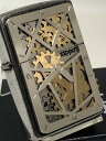 ジッポーライター: NEW Zippo TRICK スケルトン【 トリック メタル 】 クロームバレル 銀色 メタル貼り // ギアが回転 // 2CBM-SK...