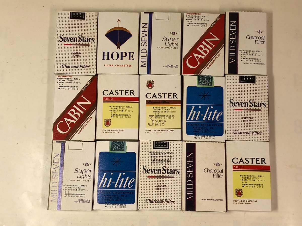■希少■ : マッチ 昭和の煙草 『たばこ柄 』 15箱セット Hope Cabin hi-lite Seven Starsなど アソート JT 日本たばこ 新品 保管品 ホープ キャビン ハイライト セブンスター マイルドセブン キャスター 昭和 ☆懐かしい☆ 【たばこ】 【マッチ】 【レトロ】 【ダルマヤ】