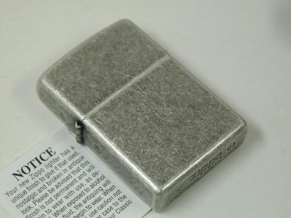 ジッポーライター： Zippo アンティーク シルバー  《銀》 #121FB 純正品 ♪渋い!!♪ ★無地★       