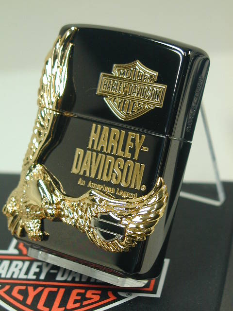 ジッポーライター: Zippo 【限定】 ハーレー サイド イーグル //Harley Davidson// HDP-14 黒金JP 日本限定製造モデル ☆ブラック ゴールド☆ 送料無料 【楽ギフ_包装】 【父の日】 【ジッポ】 【ジッポー】 【ライター】 【ダルマヤ】 【人気商品】