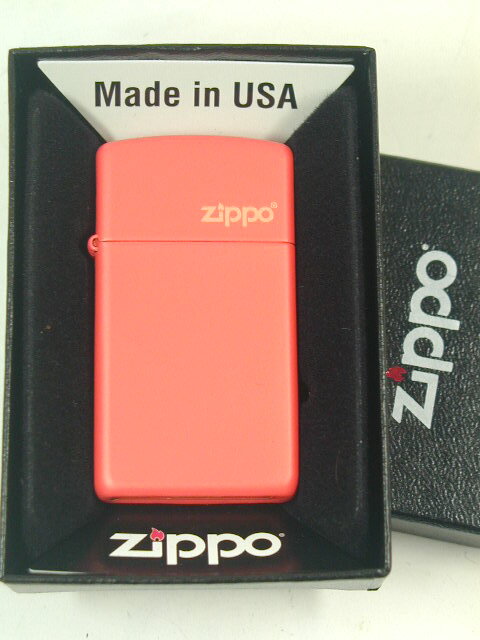 楽天Zippo Shop DARUMAYA：ダルマヤジッポーライター： Zippo オレンジマット 【無地】 スリム #1631ZL 『ロゴあり』 みかん色 オレンジ マット ☆カワイイ!!☆ 【あす楽対応】 【楽ギフ_包装】 【YDKG-tk】 【ジッポ】 【ジッポー】 【ライター】 【ダルマヤ】 【人気商品】