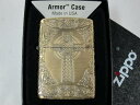 ジッポーライター: Zippo アーマー 【 ケルティック 】 クロス //4面連続彫刻// エッチング 《ブラス》 真鍮 Armor BA ★ゴージャス!!★...