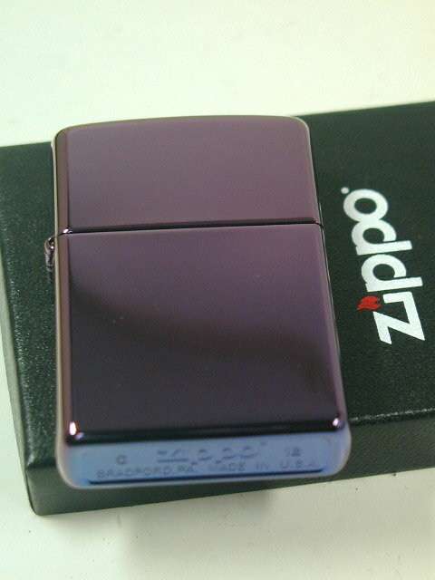 ジッポーライター: Zippo Abyss パープル 紫色 【 アビス 】 プレーン 《無地》 PVD チタン ★USA純正★ #24747 【あす楽対応】 【...