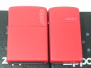 ジッポーライター: Zippo ●ペア● レッドマット 【無地】 レギュラー&スリム 2個セット #233ZL&#1633ZL 《ジッポロゴ》 赤色 あか ☆カワイイ!!☆ 【あす楽対応】 【楽ギフ_包装】 【YDKG-tk】 【ジッポ】 【ジッポー】 【ライター】 【ダルマヤ】 送料無料 お買得品