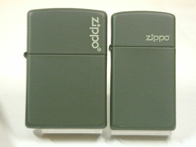 ペア zippo ジッポーライター： Zippo ●ペア● グリーンマット 【無地】 レギュラー＆スリム 2個セット #221ZL＆#1627ZL 《ジッポロゴ》 緑色 みどり グリーン ☆カワイイ!!☆ 【あす楽対応】 【楽ギフ_包装】 【ジッポ】 【ジッポー】 【ライター】 【ダルマヤ】 送料無料 送料込