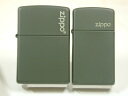 ジッポーライター： Zippo ●ペア● グリーンマット 【無地】 レギュラー＆スリム 2個セット 221ZL＆ 1627ZL 《ジッポロゴ》 緑色 みどり グリーン ☆カワイイ ☆ 【あす楽対応】 【楽ギフ_包装】 【ジッポ】 【ジッポー】 【ライター】 【ダルマヤ】 送料無料 送料込