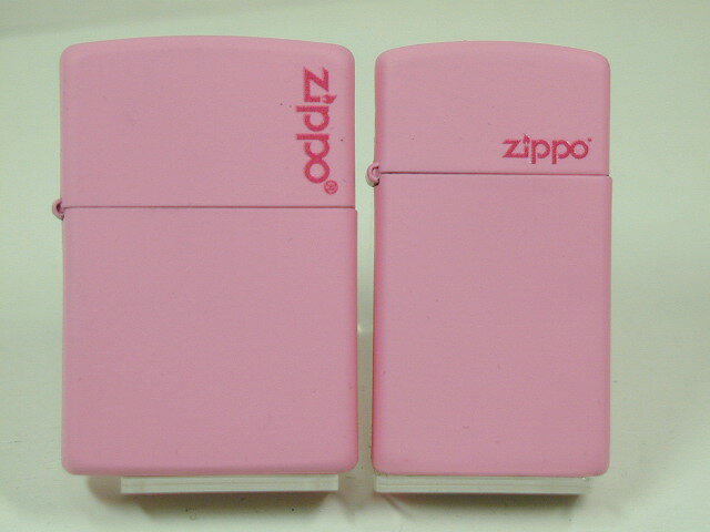 スリムＺｉｐｐｏ ジッポーライター： Zippo ●ペア● ピンクマット 【無地】 レギュラー＆スリム 2個セット Pink #238ZL＆#1638ZL 《ジッポロゴ》 桃色 ももいろ ピンク ☆カワイイ!!☆ 【あす楽対応】 【楽ギフ_包装】 【ジッポ】 【ジッポー】 【ライター】 【ダルマヤ】 送料無料 送料込