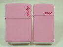 スリムＺｉｐｐｏ ジッポーライター： Zippo ●ペア● ピンクマット 【無地】 レギュラー＆スリム 2個セット Pink #238ZL＆#1638ZL 《ジッポロゴ》 桃色 ももいろ ピンク ☆カワイイ!!☆ 【あす楽対応】 【楽ギフ_包装】 【ジッポ】 【ジッポー】 【ライター】 【ダルマヤ】 送料無料 送料込