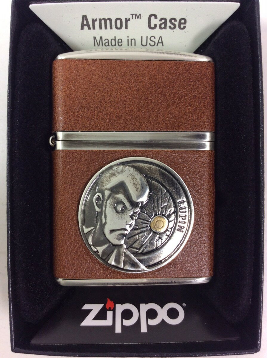 ジッポーライター: Zippo ルパン三世 【ルパン】アーマー 革巻き 4面巻き ☆ヴィンテージ・スタイル☆ 『4面ラップ巻き』 ★ゴージャス★ 楽ギフ_包装 ...