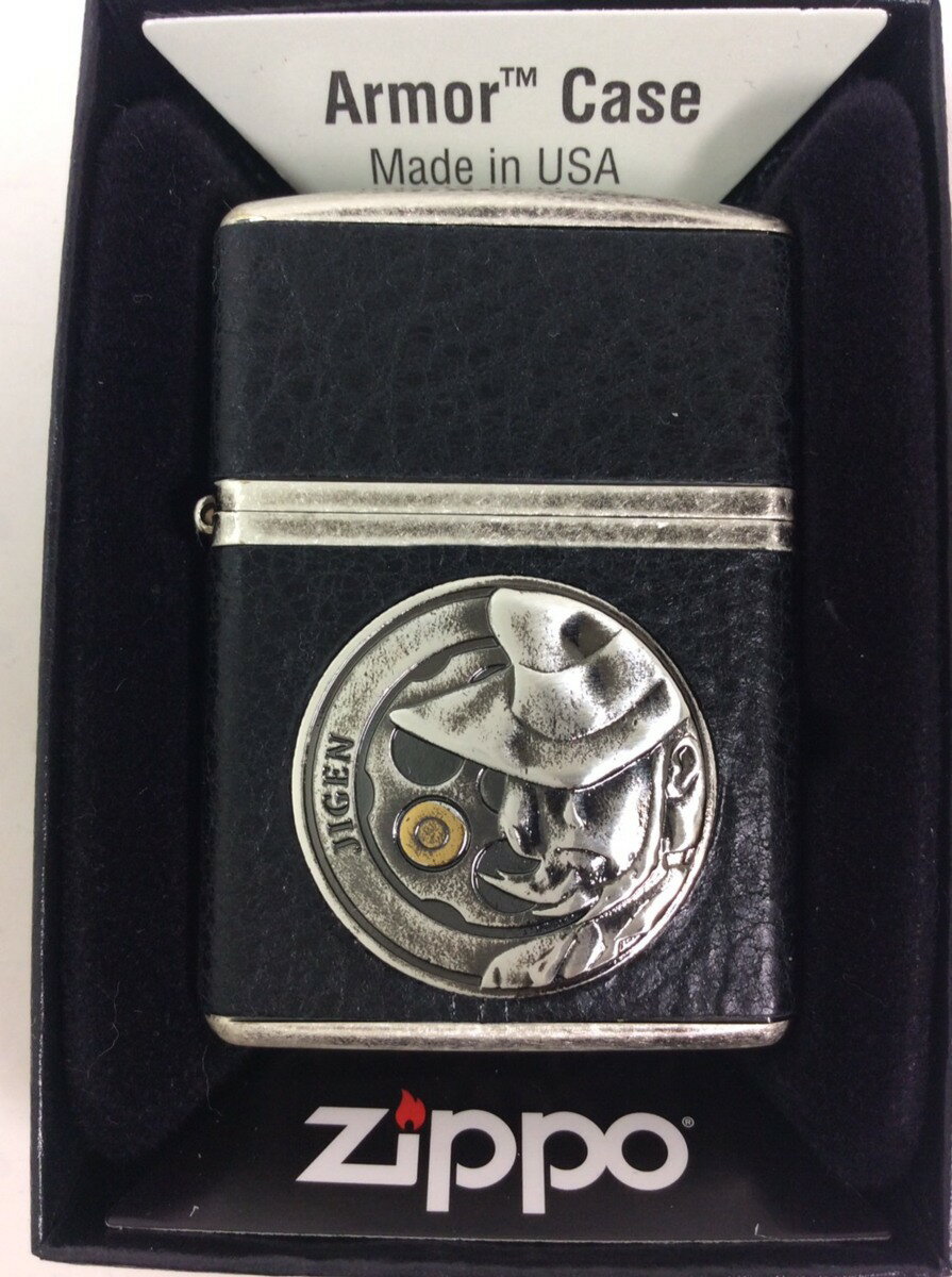 ジッポーライター: Zippo ルパン三世 【次元】 アーマー 革巻き 4面巻き ☆ヴィンテージ・スタイル☆ 『4面ラップ巻き』 ★ゴージャス★ 楽ギフ_包装 ...