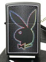ジッポーライター: Zippo Playboy プレイボーイ Bunny バニー ウサギ ☆ ラビット ロゴ柄 Black Matte 黒 #49155 ブラッ...