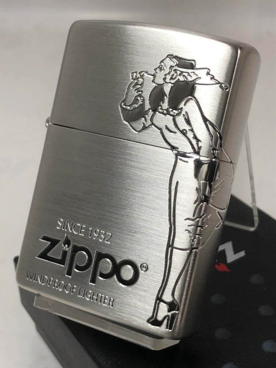 楽天Zippo Shop DARUMAYA：ダルマヤジッポーライター： Zippo Windy 【 ミス ウィンディー 】 ガール ガール VARGA GIRL（バルガガール）2面連続柄 シルバー #2SS-Windy 《レギュラー》 ウインディ ◆オシャレ!!◆ 楽ギフ_包装 母の日 父の日 ジッポ ジッポー ライター ダルマヤ ギフト ラッピング 人気商品