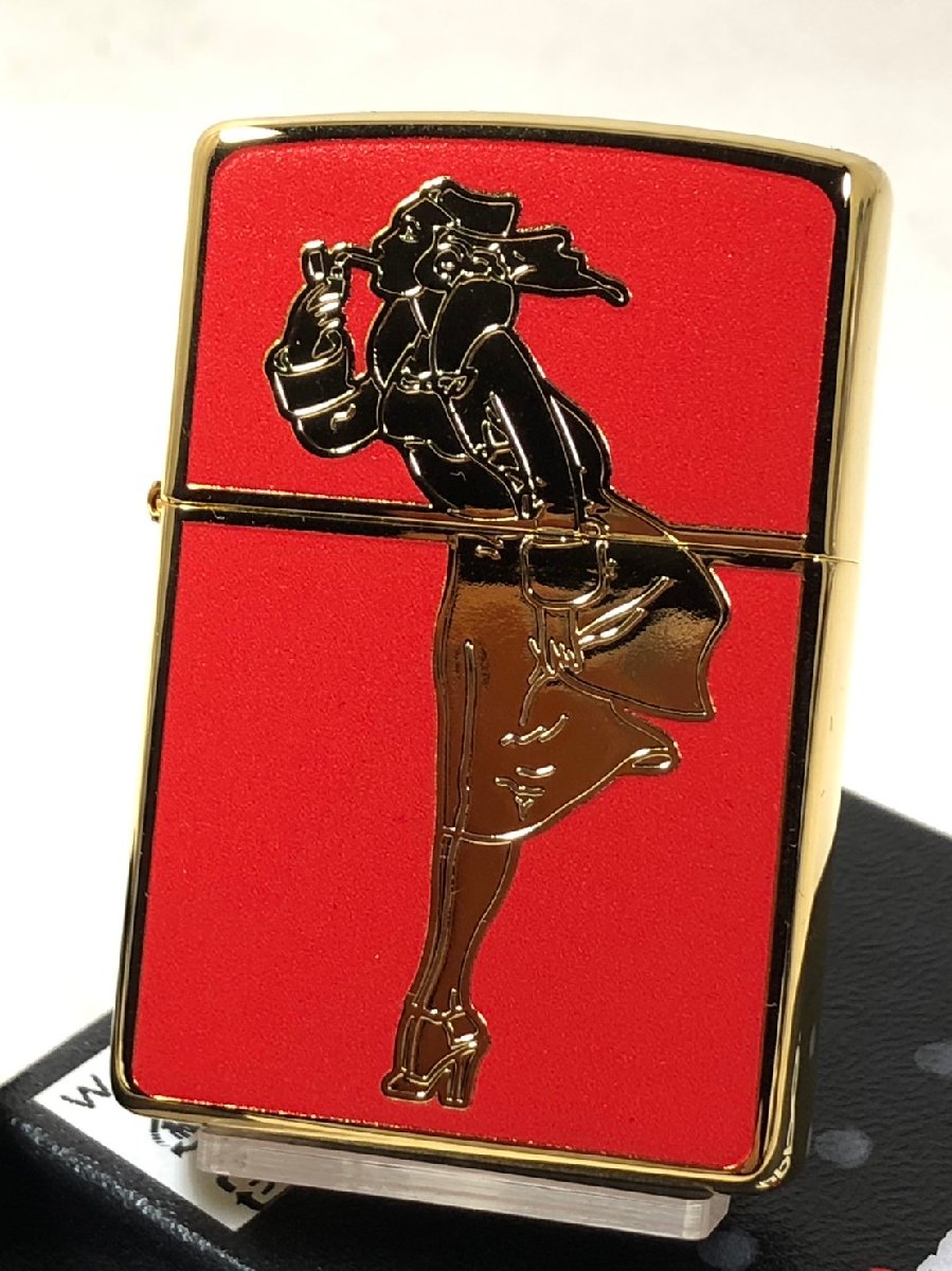 楽天Zippo Shop DARUMAYA：ダルマヤジッポーライター： NEW Zippo ウィンディ ガール（バルガガール）Windy G-RD エンジェル 広告塔 金赤 レッド ゴールド レギュラー ウインディー ★オシャレ★ あす楽対応 楽ギフ_包装 母の日 父の日 ジッポ ジッポー ライター ダルマヤ プレゼント