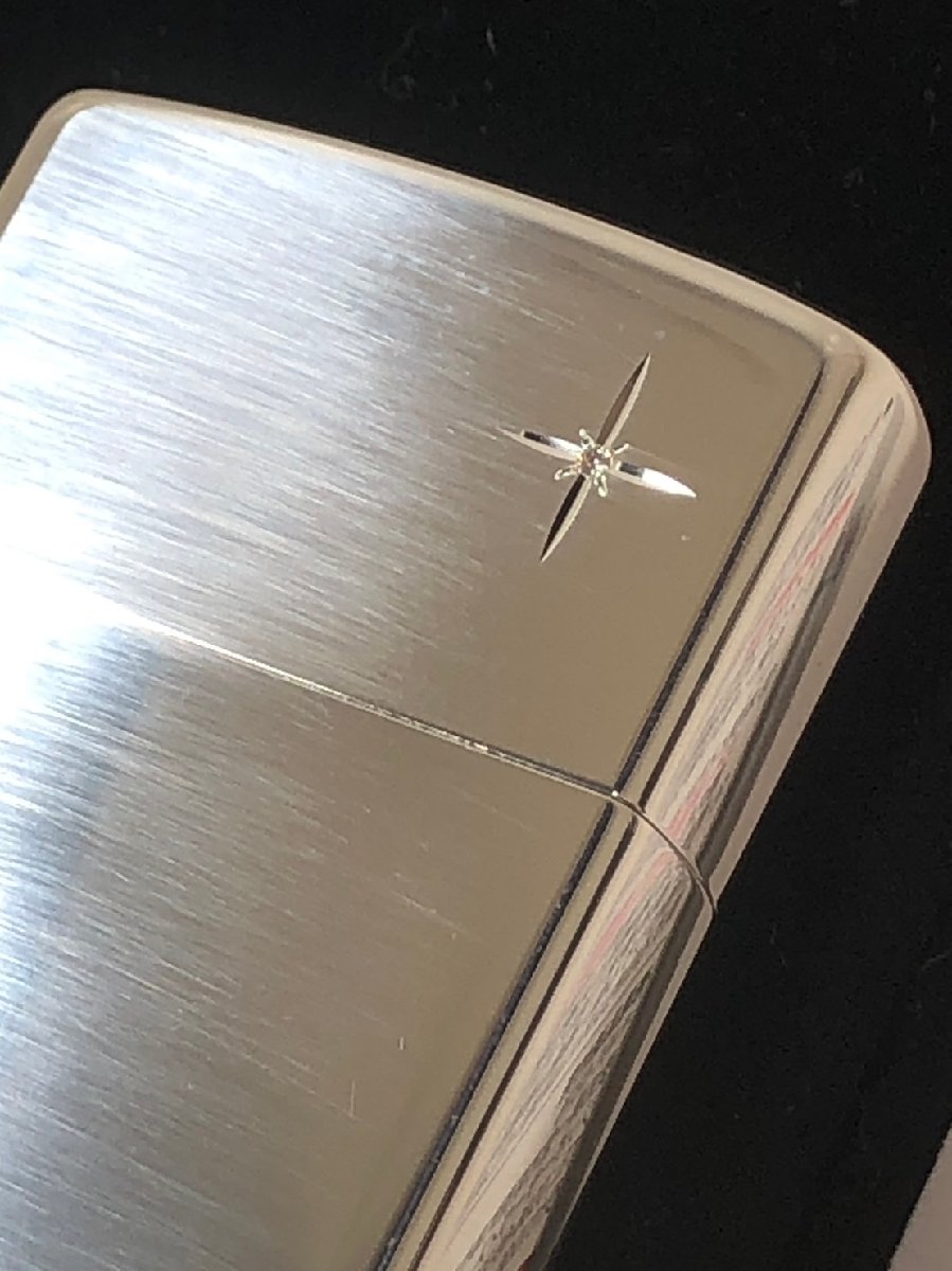 ジッポーライター: Zippo スターリングシルバー #15 【 ダイヤモンド 】 ダイヤ ダイア 天然石 //純銀無垢// レギュラー ★ゴージャス★ 送料無...