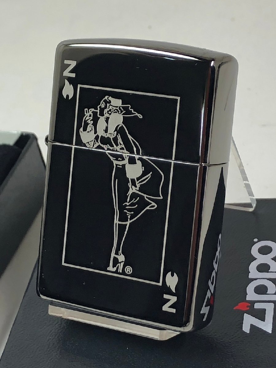 ジッポーライター: Zippo Windy ミス ウィンディー ガールト ランプ カード 150 ブラックアイス 純正 USA加工 49797 ウインディ バル...