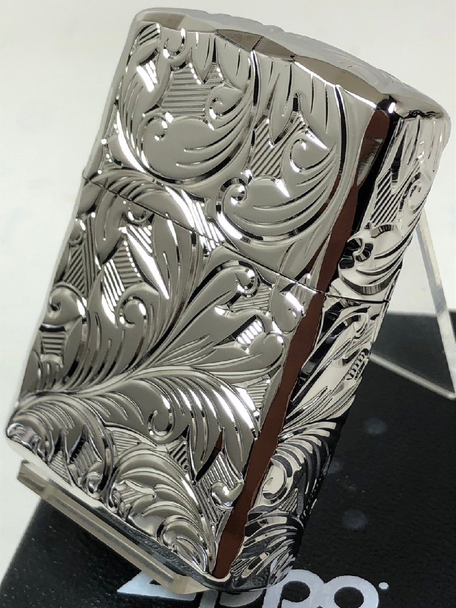 ジッポーライター: Zippo アーマー リーフ アラベスク 彫刻 【5面加工】 唐草 プラチナ Armor 5NC-LEAF P ★ゴージャス!!★ 【あす楽...