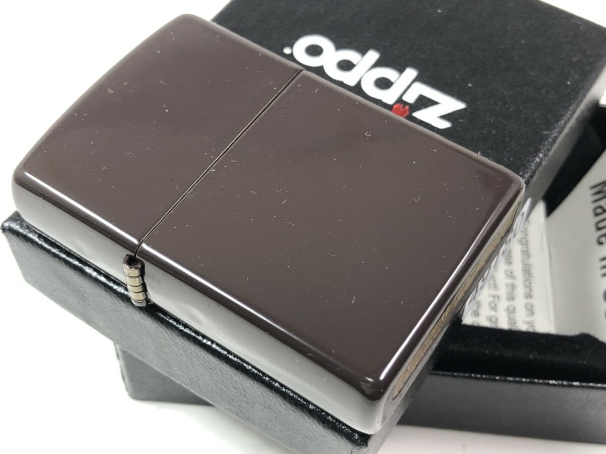 ジッポーライター: Zippo Classic Brown //濃茶無地// #49180 純正 【無地】 レギュラー USA 『ロゴなし』 茶色 ダーク ブラ...