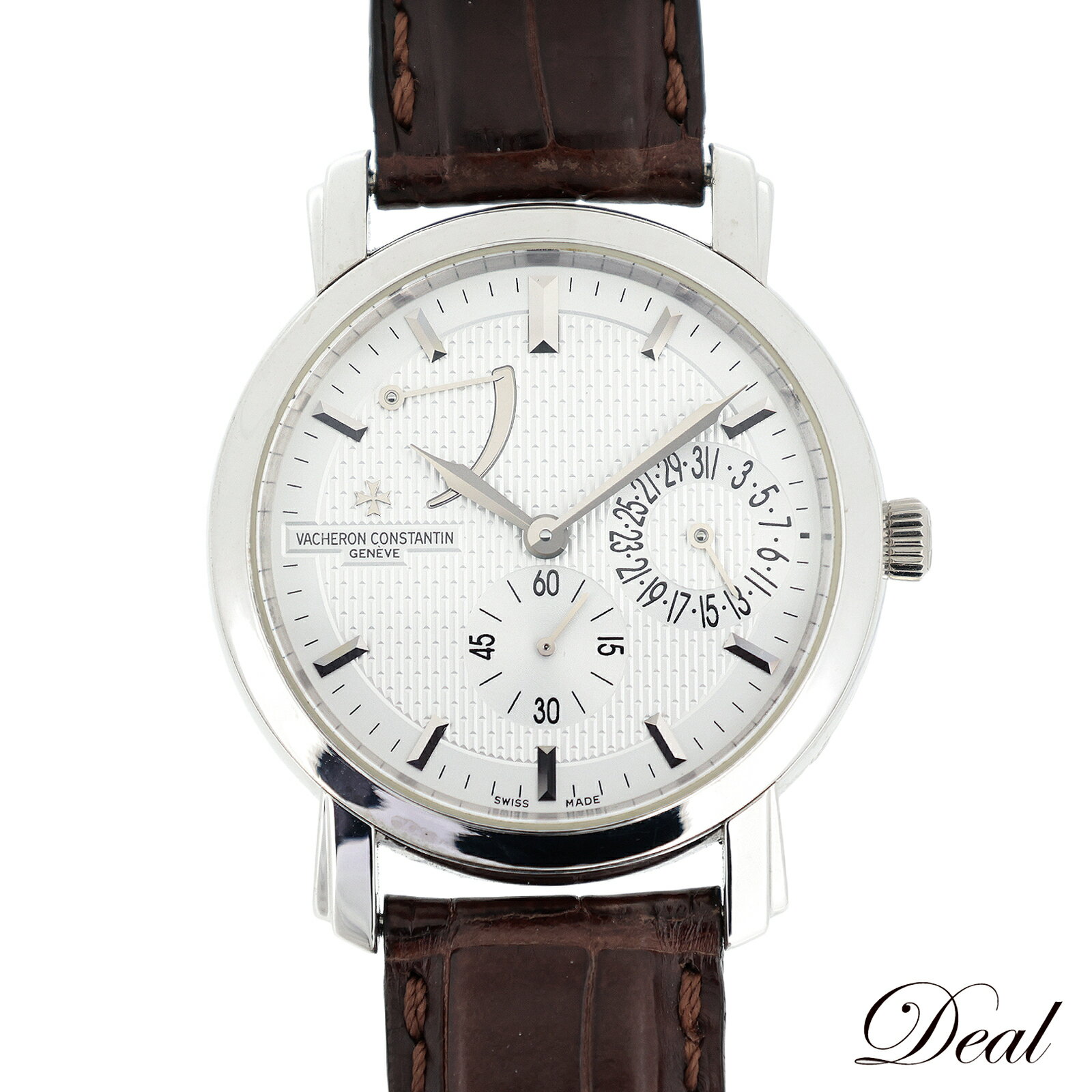 K18WG VACHERON CONSTANTIN ヴァシュロンコンスタンタン マルタ パワーリザーブ デイト 83060/000G-9287 メンズ 腕時計