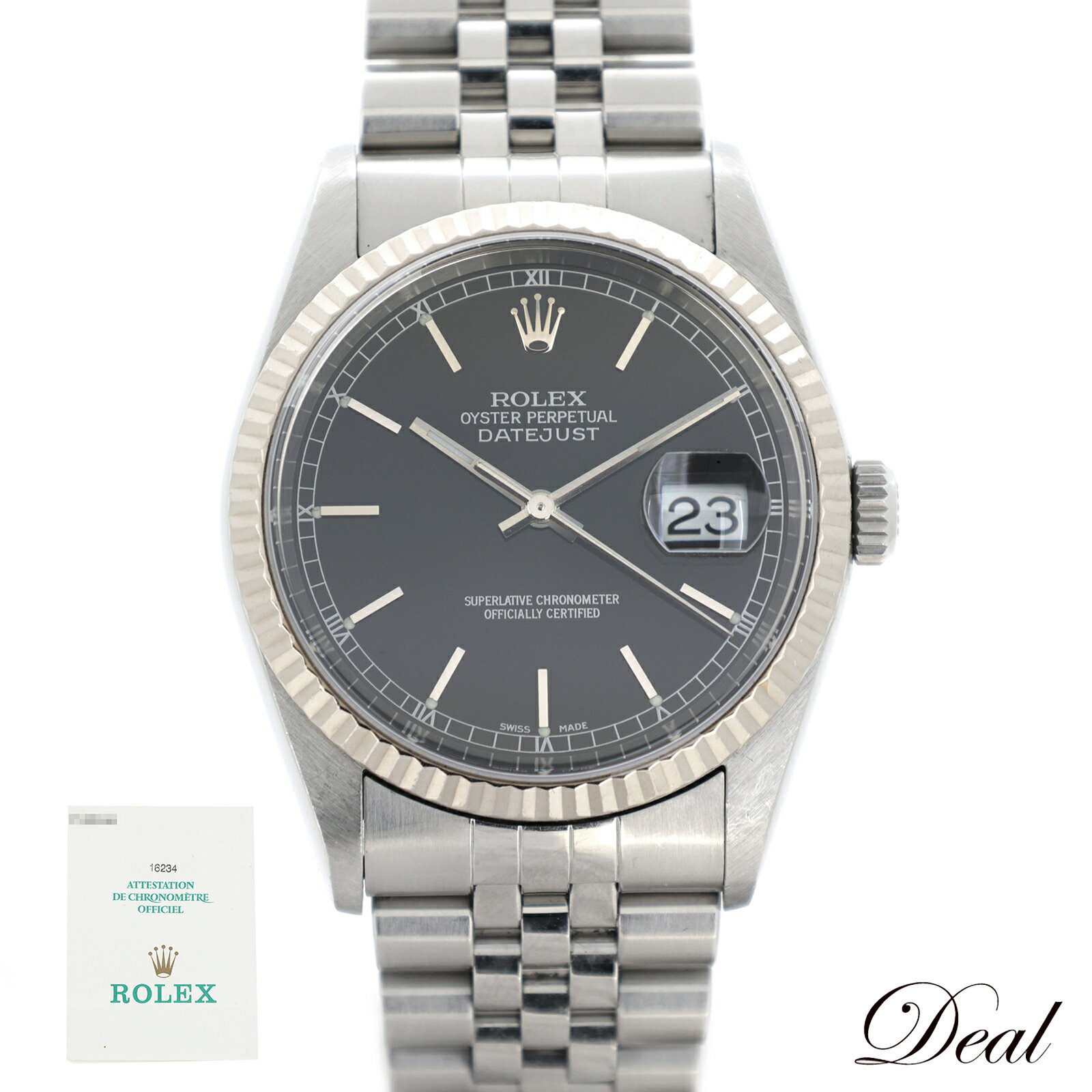 ROLEX ロレックス デイトジャスト Y 16234 SS/WG 2002年 メンズ 腕時計