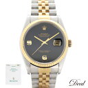 ROLEX ロレックス デイトジャスト Y オニキス 2PD 16233 2BR SS/YG 2002年 メンズ 腕時計(2)