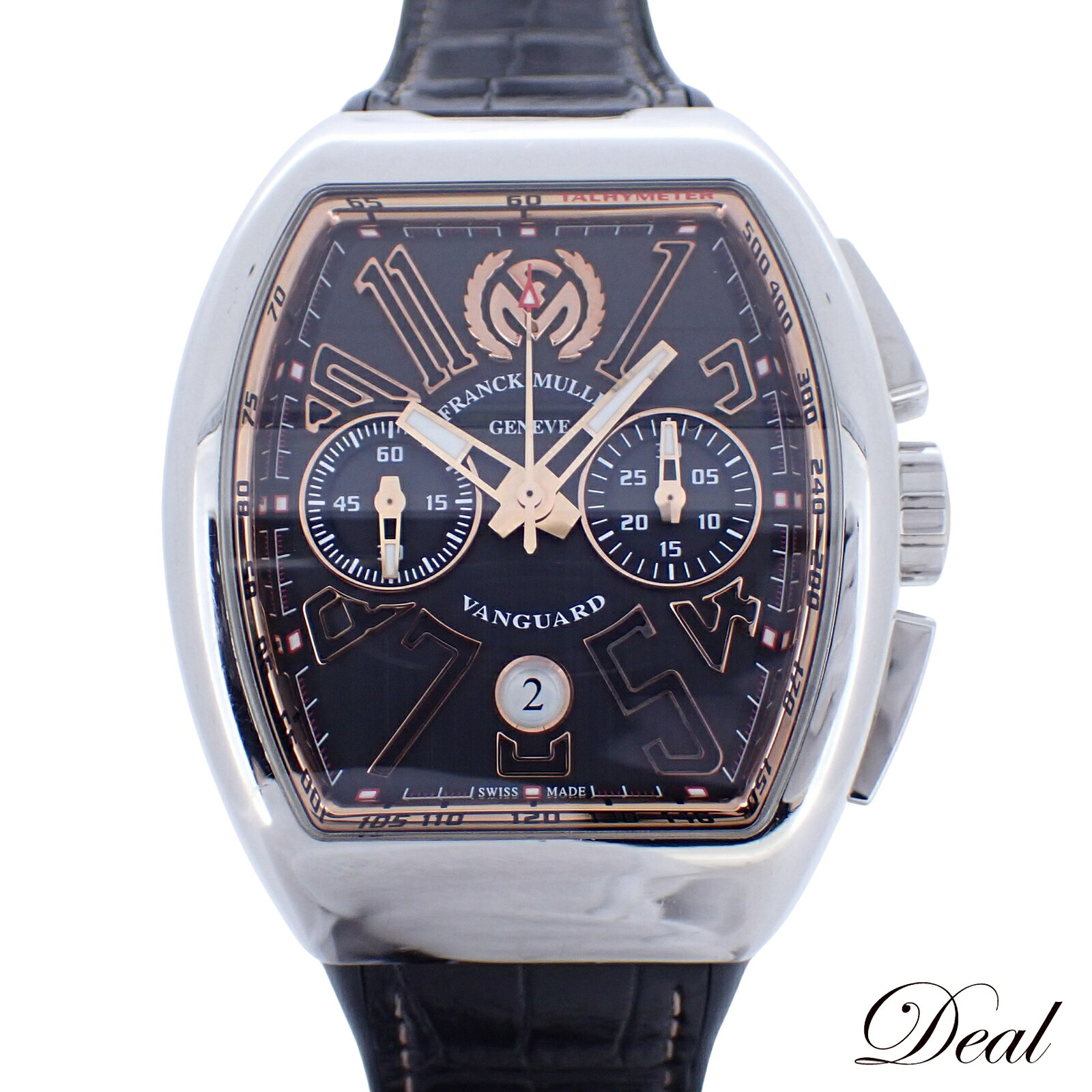 日本限定150本 FRANCK MULLER フランクミュラー ヴァンガード クロノ V45CCDTSTGJ SS/PG メンズ 腕時計