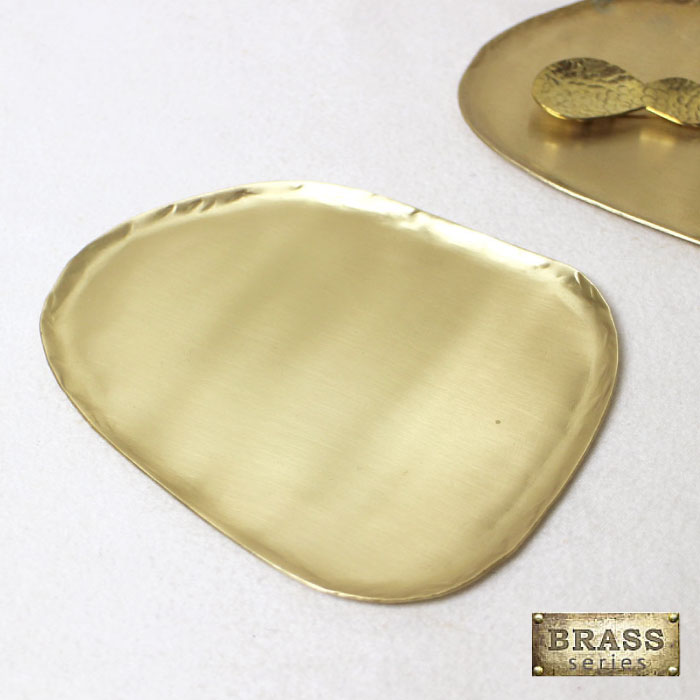 トレー トレイ 真鍮【 BRASSトレイ(歪み円) 】アクセサリートレー ブラストレー ディスプレイ用品 店舗什器 アンティーク Brass ブラスプレート【メ...
