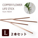 銅 コッパー 花びん【 COPPER ライフフラワースティック（Lサイズ）2本セット 】フラワーキーパー 殺菌 抗菌 お花長持ち インテリア雑貨 おしゃれ ナチュラル【あす楽対応】【ラッピング対応】