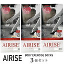 【55%OFF！マラソンセール】【3個セット】 エアライズ 靴下 AIRISE ボディエクササイズ airise ソックス 正規品 理学療法士が考案した魔法の靴下 リフトアップ ヒップアップ ウエストシェイプ ダイエット 姿勢矯正 むくみ防止 ベージュ Sサイズ 19～24cm