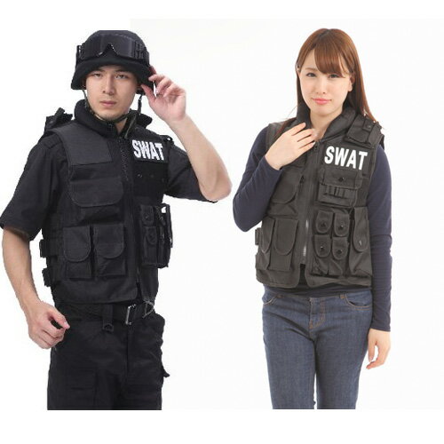 スワット SWAT コスプレ ミルフォース ベスト ハロウィン スワットコスチューム サバイバルゲーム（サバゲー） 服 MW1 ファイナルスタンド SWAT サバイバルゲーム 服 SWAT コスプレ ハロウィン ミルフォースベスト【h08】 ペア 男性 女性 メンズ