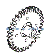 日立　WT400ハネグルマ(W)（WT-P400W-009）　井戸ポンプ用　ランナー　羽根車