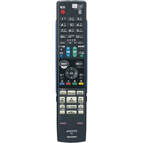 SHARP純正パーツ　BD/DVDレコーダー用リモコン　0046380228　AQUOSブルーレイ　シャープ